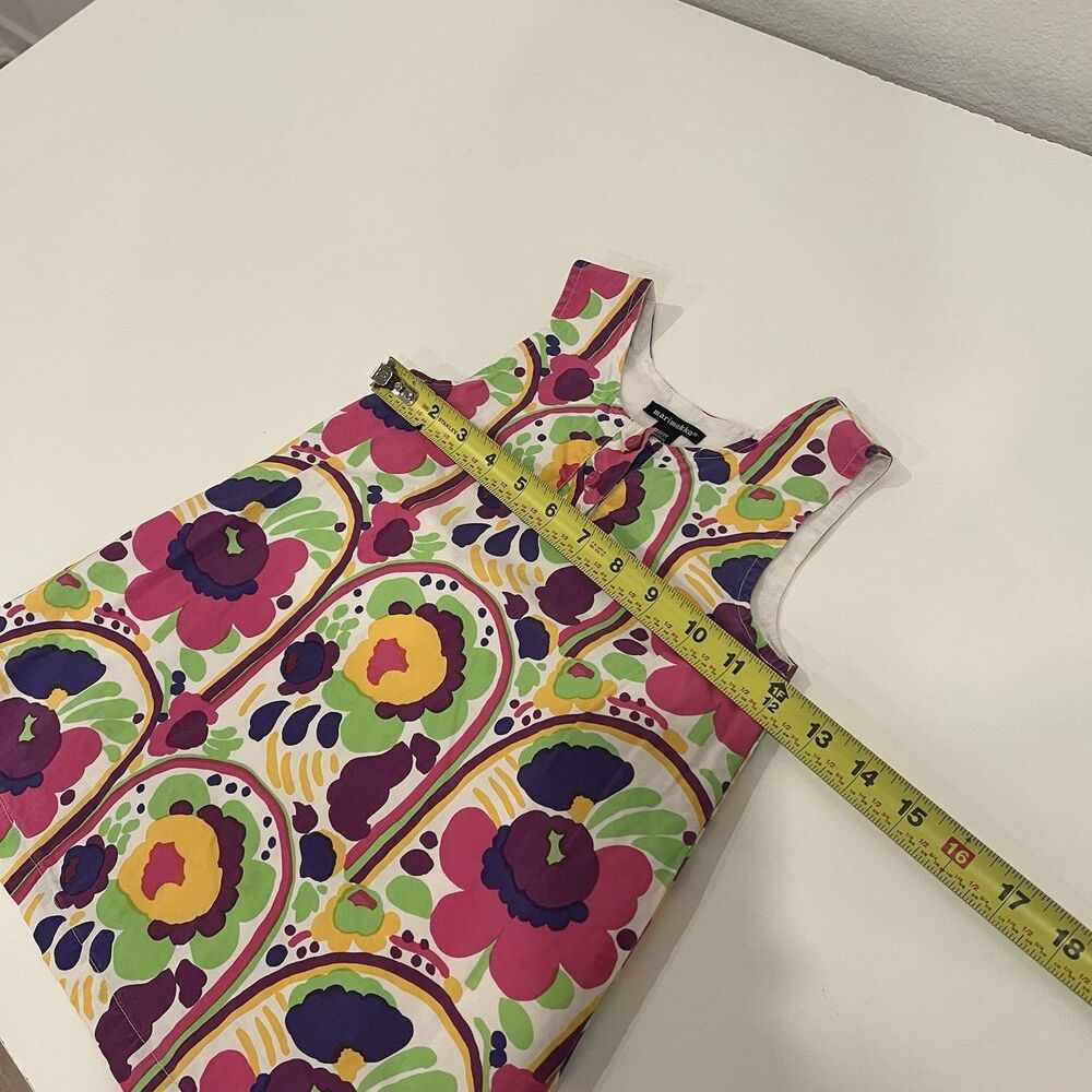 The Marimekko Girls Poppy Shift Dress 3 Years 98 Artsy Party Abstract Colorful - Picture 6 of 7